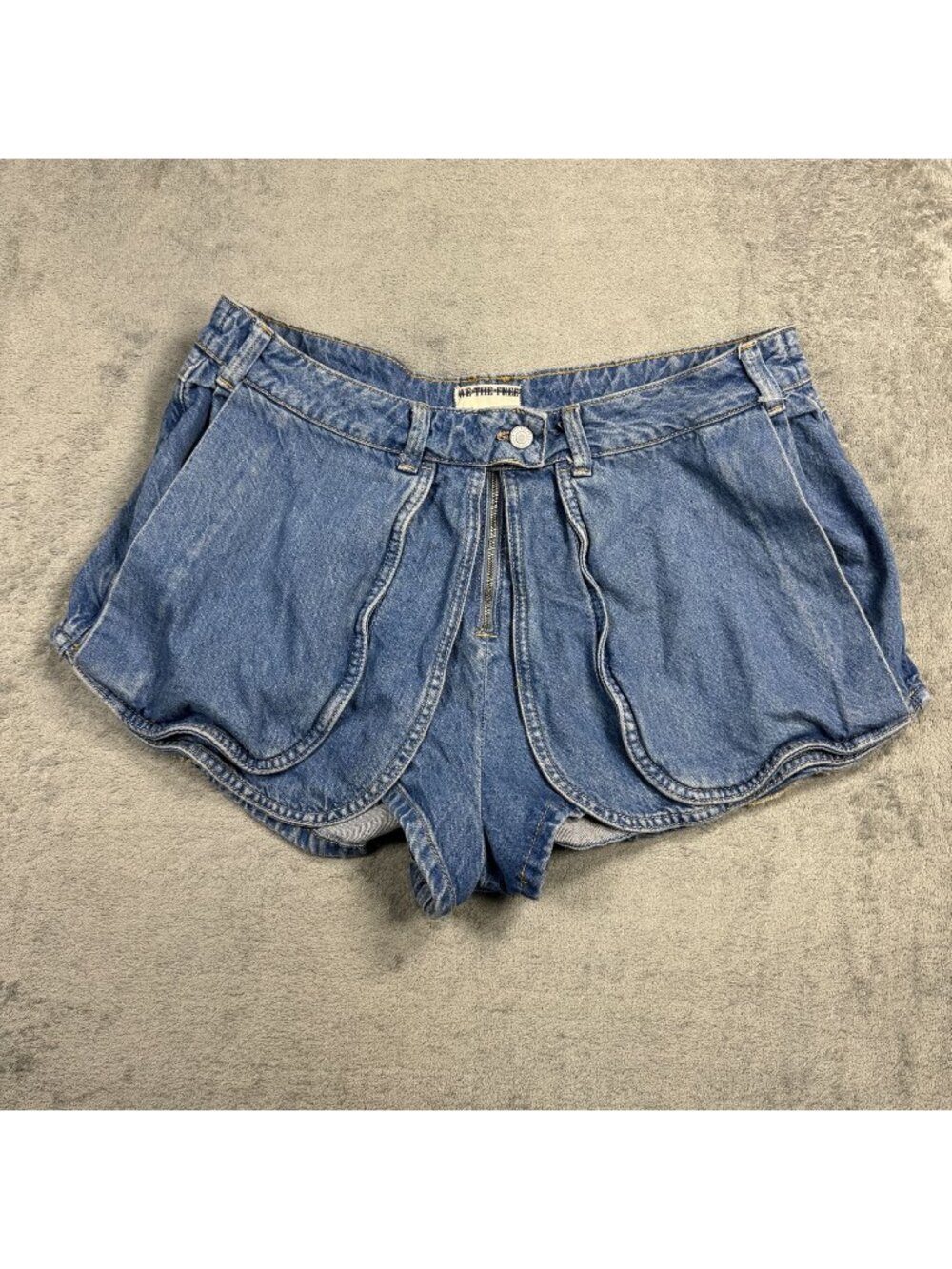 We The Free Prince Street Denim Micro Shorts Womens 33 Festival Summer High Rise